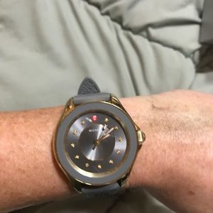 Michele Cape Topaz Watch - Gray & Gold
